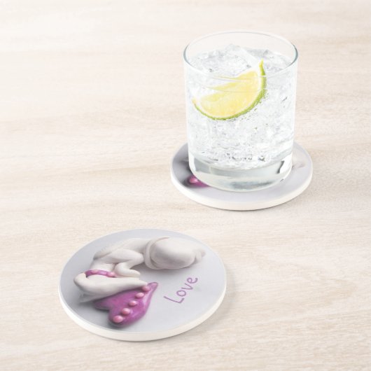 Greyhound Angel Onderzetter (Zijkant)