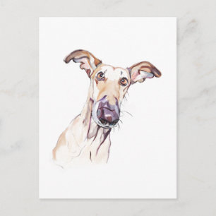Greyhound Ansichtkaart, Hond Illustratie Briefkaart