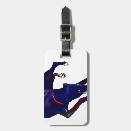 Greyhound Art Bagagelabel (Voorkant verticaal)