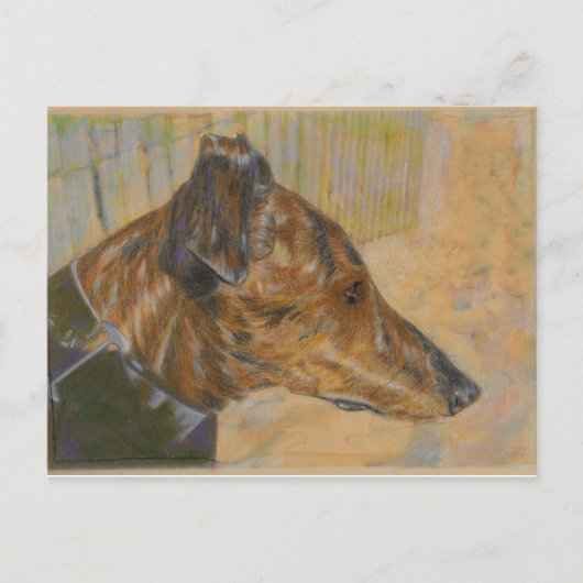 Greyhound art briefkaart (Voorkant)