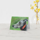 Greyhound art card (a53) kaart (Gele Bloem)