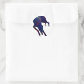 Greyhound Art Ronde Sticker (Tas)