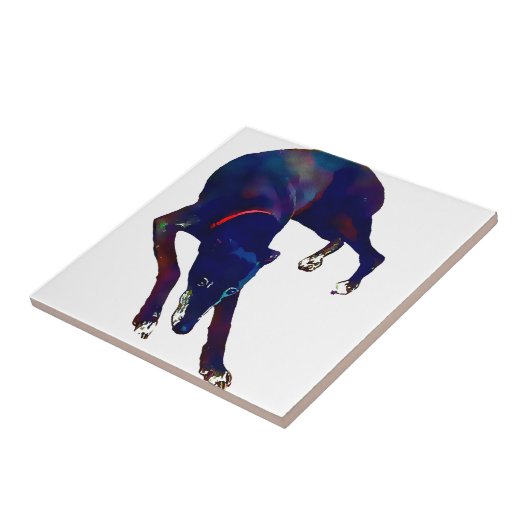 Greyhound Art Tegeltje (Zijkant)