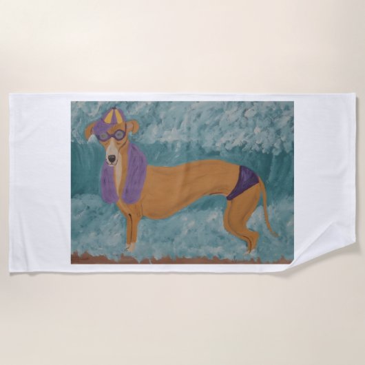 Greyhound at the Beach Strandlaken (Voorkant)