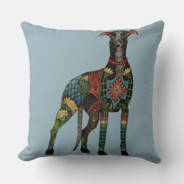 greyhound azure blue kussen