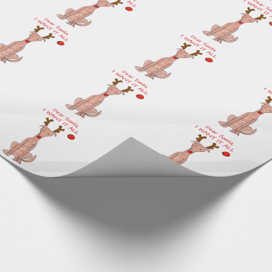 Greyhound Beste Kerstman.... Cadeaupapier (Hoek)
