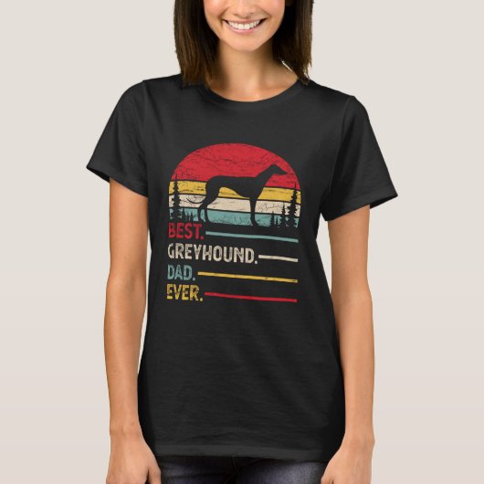 Greyhound Beste Pap Ever Dog Retro Mannen T-shirt (Voorkant)