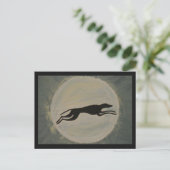 Greyhound bij volle maan briefkaart (Staand voorkant)