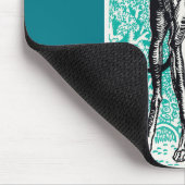 Greyhound Black Line Green Background Moriz Jung Muismat (Hoek)