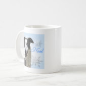 Greyhound Black & White Noel2 Koffiemok (Voorkant links)