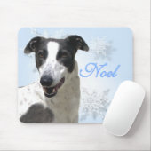 Greyhound Black & White Noel2 Muismat (Met muis)