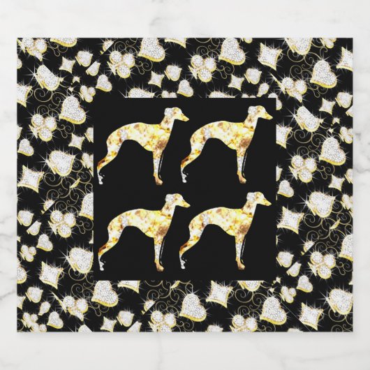 GREYHOUND BLING LIKEURFLES ETIKET (Enkel label)