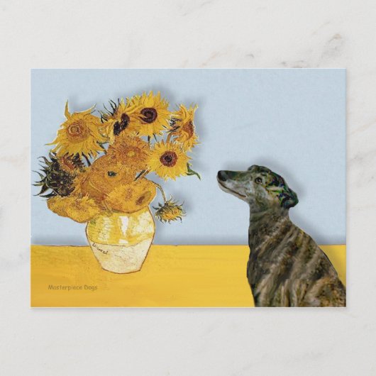 Greyhound (br2) - Zonnebloemen Briefkaart (Voorkant)