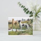 Greyhound Briefkaart (Staand voorkant)