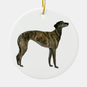 Greyhound - Brindle (staande) Keramisch Ornament