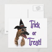 Greyhound (brindle) Trick Briefkaart (Voorkant / Achterkant)