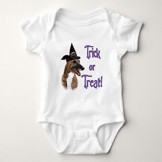 Greyhound (brindle) Trick Romper (Voorkant)