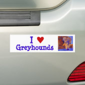 Greyhound Bumpersticker (Op auto)
