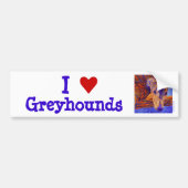 Greyhound Bumpersticker (Voorkant)