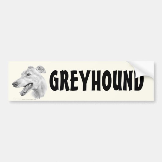 Greyhound Bumpersticker (Voorkant)