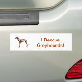 Greyhound Bumpersticker (Op auto)