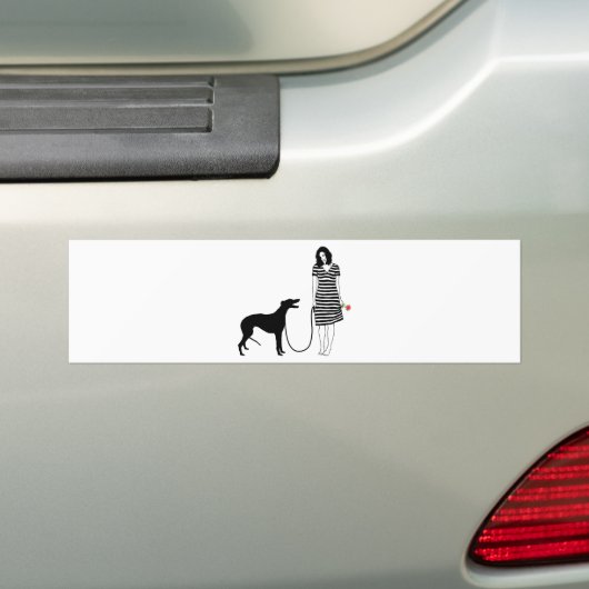 Greyhound Bumpersticker (Op auto)