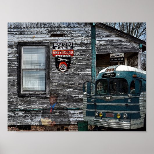 Greyhound Bus Stop Poster (Voorkant)