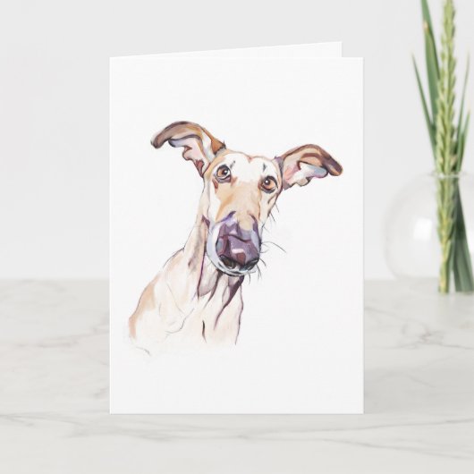 Greyhound Card, Pet Lover Card Kaart (Voorkant)