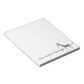 Greyhound Cartoon Dog in Coat Notitieblok (Schuin)