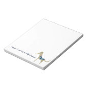 Greyhound Cartoon Dog in Coat Notitieblok (Linkerzijde)