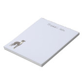 Greyhound Cartoon Dog Persoonlijk Notitieblok (Linkerzijde)