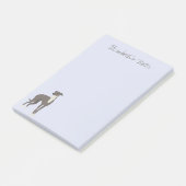Greyhound Cartoon Dog Persoonlijke Post-it Nota's Post-it® Notes (Schuin)