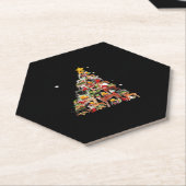 Greyhound Christmas Tree Lights Funny Dog Xmas Gif Kartonnen Onderzetters (Schuin)