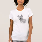 Greyhound Closeup Drawing T-shirt (Voorkant)