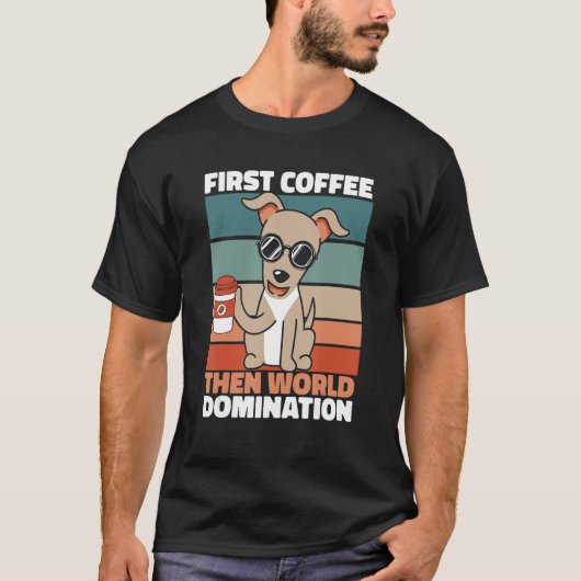 Greyhound Coffee Pet Hondenras Greyhound T-shirt (Voorkant)