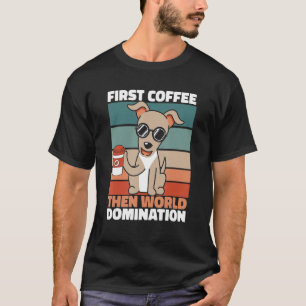 Greyhound Coffee Pet Hondenras Greyhound T-shirt
