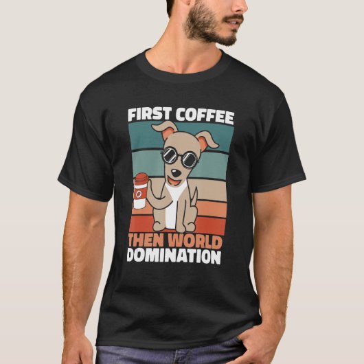 Greyhound Coffee Pet Hondenras Greyhound T-shirt (Voorkant)