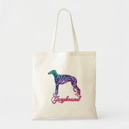 Greyhound Colorful Brindle Canvas tas