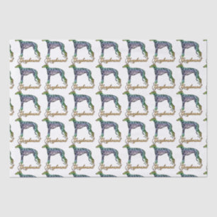 Greyhound Colorful Brindle Tissue Paper Tissuepapier