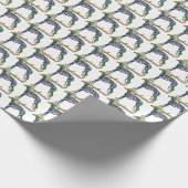 Greyhound Colorful Brindle Wrapping Paper Cadeaupapier (Hoek)