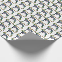 Greyhound Colorful Brindle Wrapping Paper