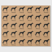 Greyhound Custom Wrapping Paper Cadeaupapier (Vlak)