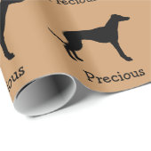 Greyhound Custom Wrapping Paper Cadeaupapier (Rol Hoek)