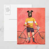 Greyhound Cyclist 2 Briefkaart (Voorkant / Achterkant)