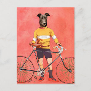 Greyhound Cyclist 2 Briefkaart