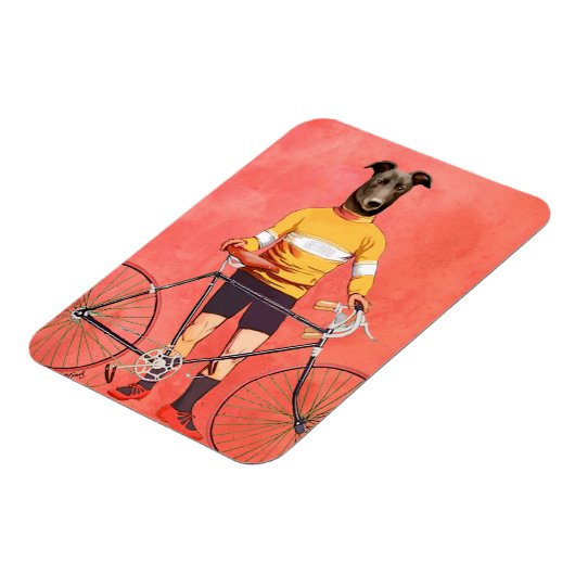 Greyhound Cyclist 2 Magneet (Linkerzijde)