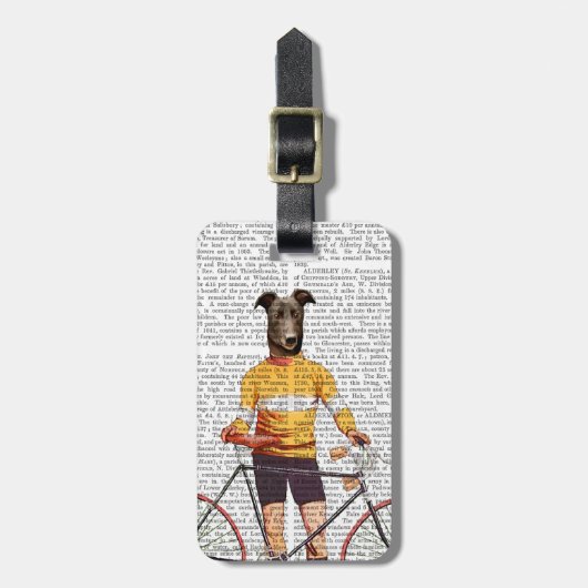 Greyhound Cyclist Bagagelabel (Voorkant verticaal)