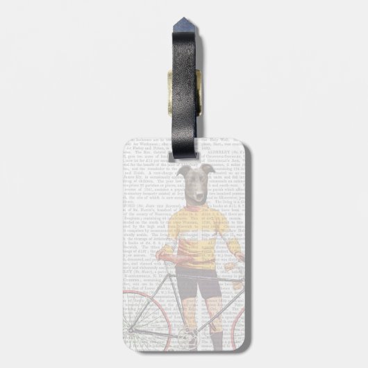 Greyhound Cyclist Bagagelabel (Achterkant verticaal)
