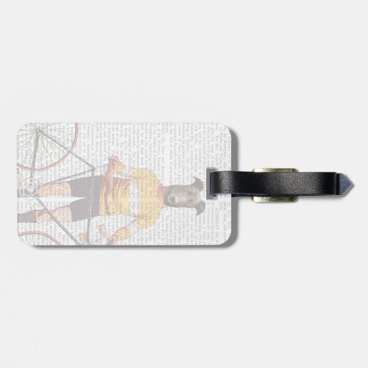 Greyhound Cyclist Bagagelabel (Achterkant horizontaal)