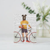 Greyhound Cyclist Briefkaart (Staand voorkant)